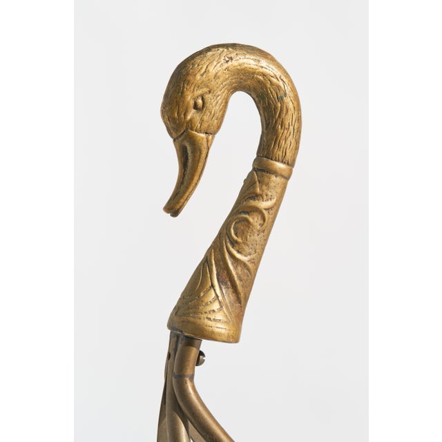 Maison Jansen 1960s Neoclassical Brass Swan Magazine Rack, Maison Jansen Style For Sale - Image 4 of 8