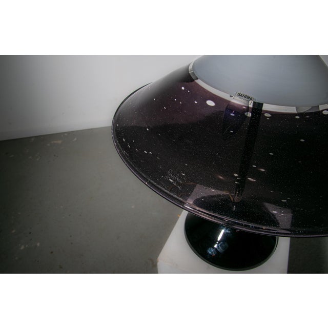 Black Murano Glass Table Lamp by Alfredo Barbini, 1980s For Sale - Image 8 of 11