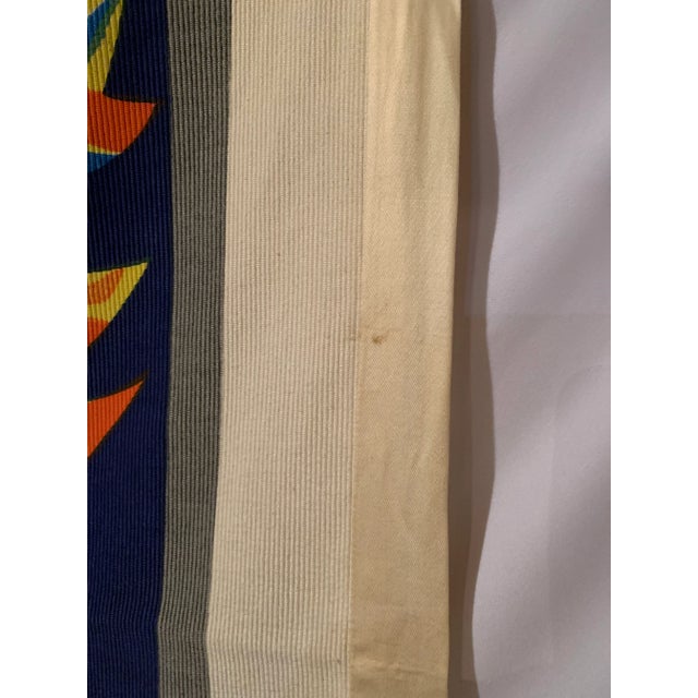 Vintage Mid-Century Robert Debieve “Les Remailleur De Filets” French Modernist Artwork Tapestry For Sale - Image 12 of 13