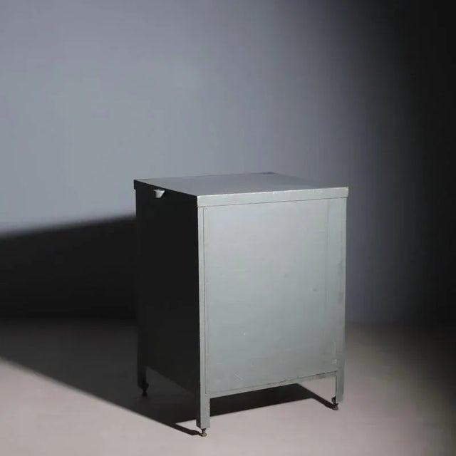 Industrial Metal and Wood Cabinet, 1960s For Sale - Image 11 of 12