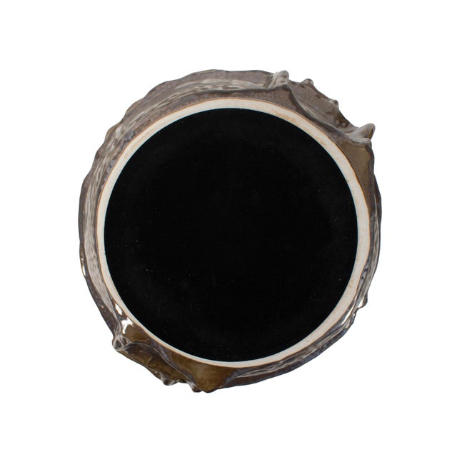 Ceramic Fossil Ridge Vase Small For Sale - Image 7 of 10