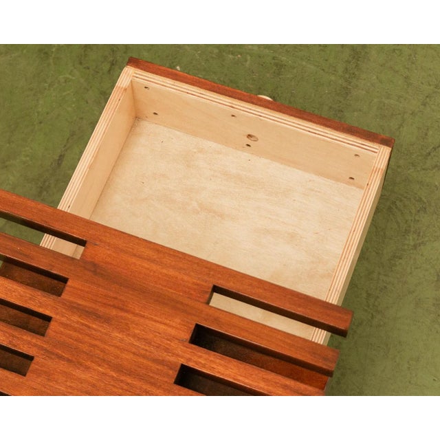 Mid-Century Modern Victoria Slat Coffee Table With Drawer For Sale - Image 3 of 11