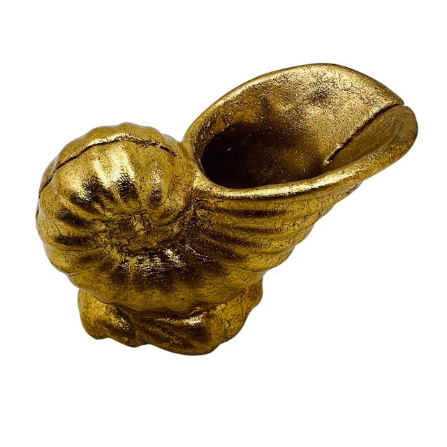 Ceramic 1990s Hollywood Regency Gilt Nautilus Shell Card Holders by the Bombay Co. - 12 Pieces For Sale - Image 7 of 13