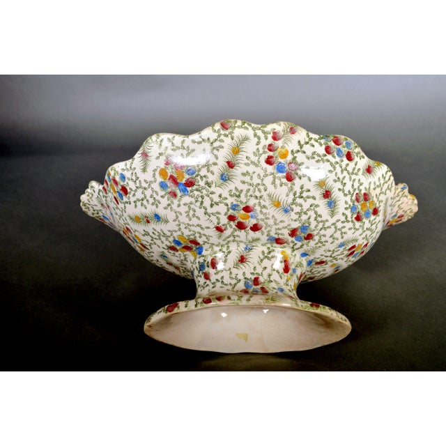 Old Hall Earthenware ‘Shell’ Pattern Tazza or Comport, Polychrome Circa 1861–1886 For Sale - Image 9 of 10