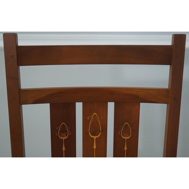 1980s Stickley Mission Cherry Harvey Ellis Rocker Rocking Chair For Sale - Image 5 of 18