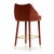 Figueroa Bar Stool in Crimson Red Velvet from Insidherland For Sale - Image 4 of 8