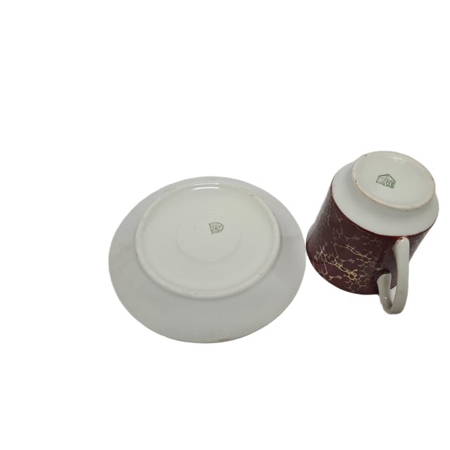 Vintage Polish Cup and Saucer from Wałbrzych Pottery, 1970s, Set of 2 For Sale - Image 6 of 13