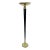 Art Deco Revival Torchiere Floor Lamp in Black Enamel & Lacquered Brass For Sale