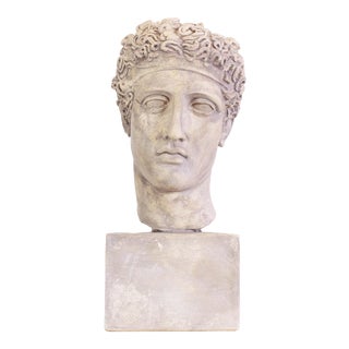 Vintage Alexander the Great Plaster Bust For Sale