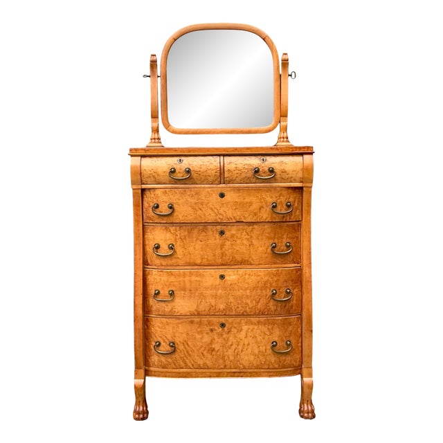 Vintage Birds Eye Chest With Lions Paw Detail For Sale
