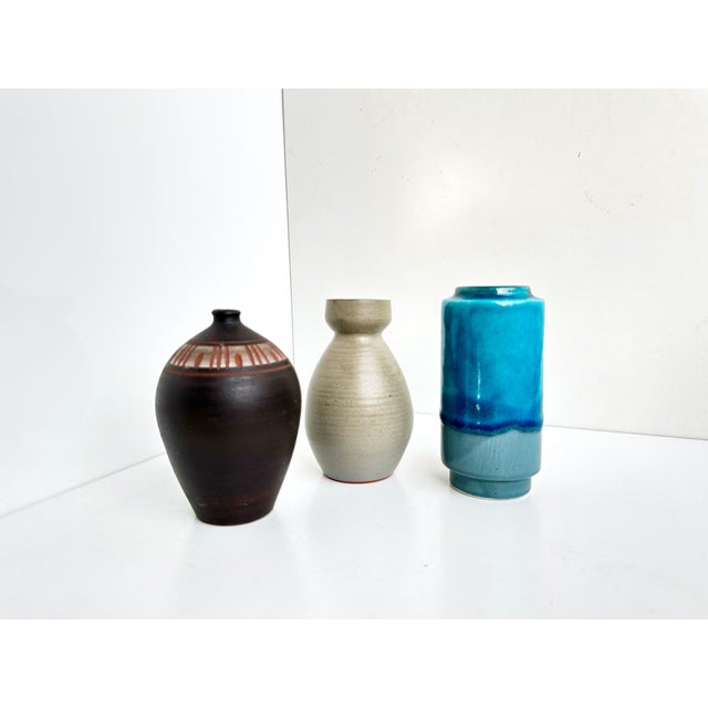 Olive-Grey Studio Ceramic Vase from Töpferhof Römhild, Germany, 1960s For Sale - Image 10 of 12