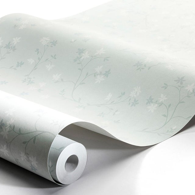 This wallcovering features delicate corn lily blossoms in a lovely swirly pattern that feels like a breath of spring....