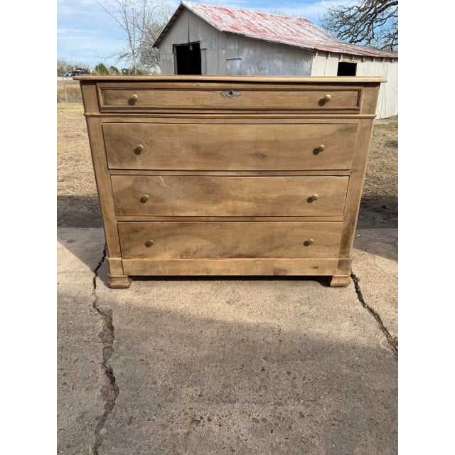 19th Century French Solid Walnut Bleached Chest of Drawer / Commodes For Sale - Image 10 of 12