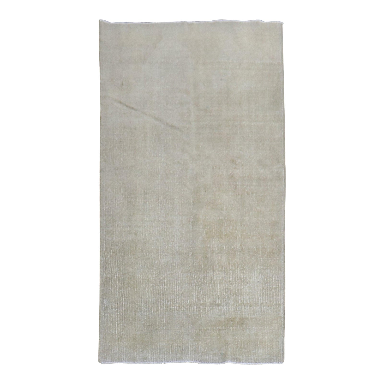 Early 20th Century Monochromatic Neutral Worn Turkish Rug | Chairish