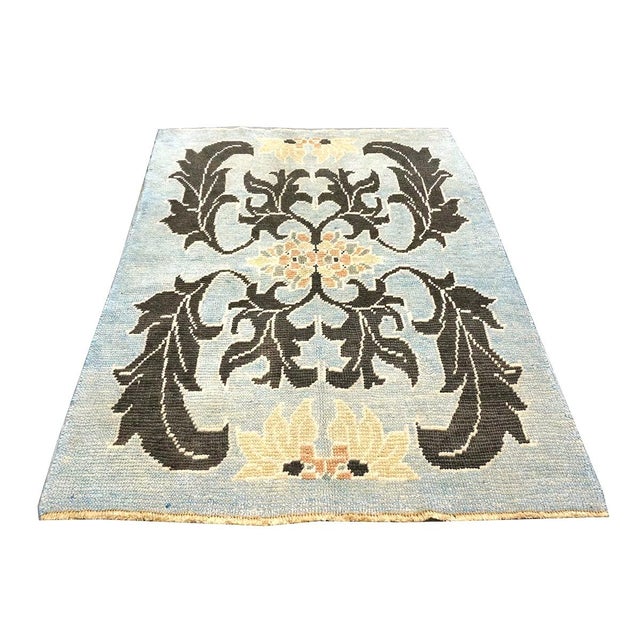 Condition: New - Origin: Turkey - Design: Donegal - Actual Size: 4'5" x 6'5" - Color: Blue, Black, Ivory, Beige, Light...