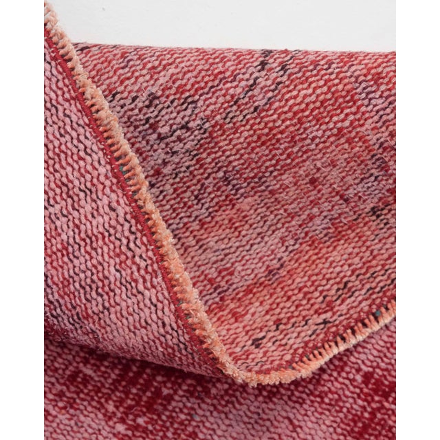 1970s Vintage Turkish Oushak Handmade Wool Cotton Red Area Rug For Sale In San Francisco - Image 6 of 11