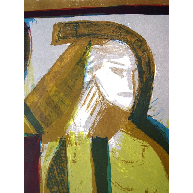Walter Becker, 3 Women in a Train Compartment, 1950s, Lithograph For Sale - Image 12 of 15