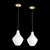 Pair of Mid-Century Hand-Blown Frosted Organic Murano Glass Pendant Chandeliers For Sale - Image 11 of 13
