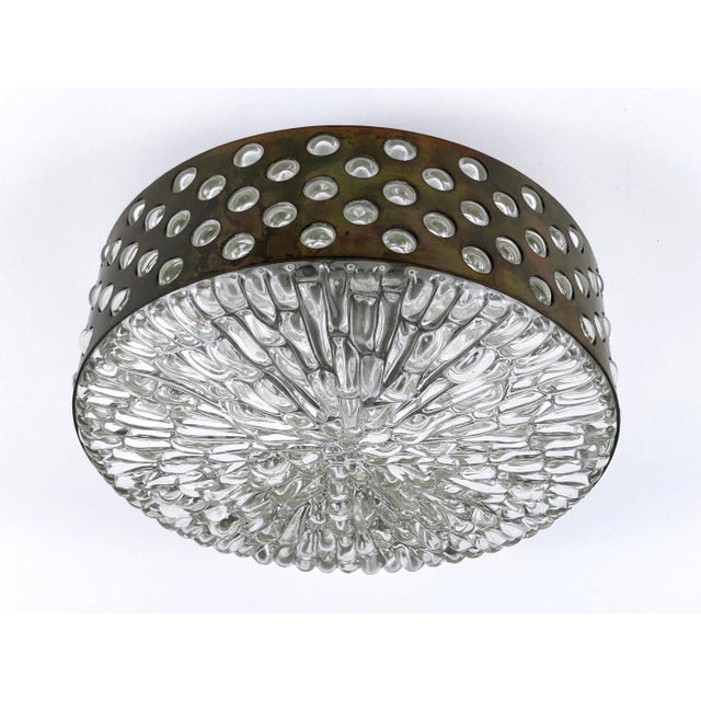 Large Mid-Century 4-Flamed Flush Mount or Ceiling Lamp by Rupert Nikoll, 1960s For Sale - Image 9 of 18