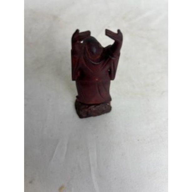 1960s Carved Wood Happy Buddha For Sale - Image 4 of 10