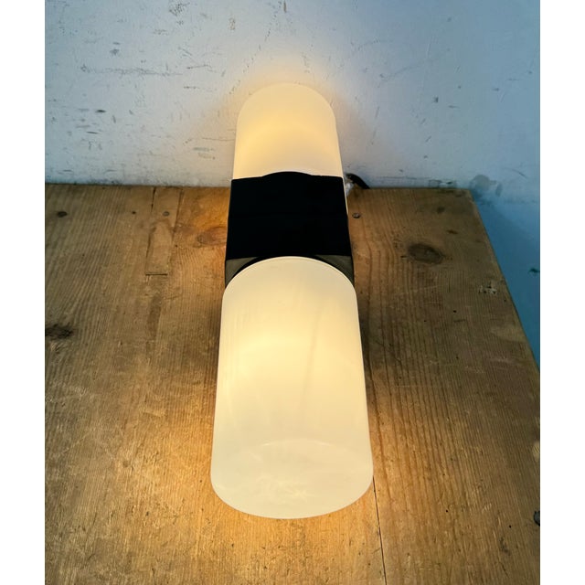 Industrial Brown Bakelite Wall Light with Milk Glass, 1960s For Sale - Image 12 of 16
