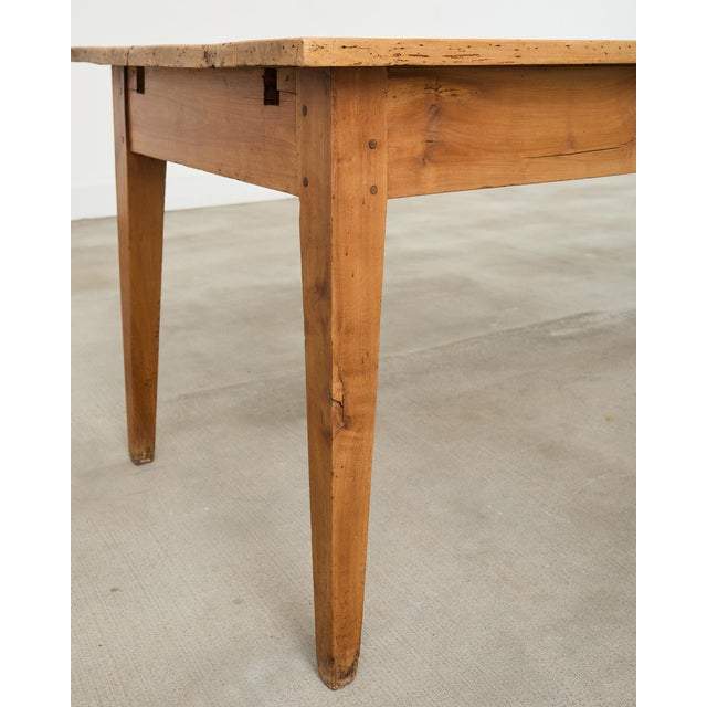 19th Century Country French Provincial Fruitwood Farmhouse Table For Sale - Image 16 of 18
