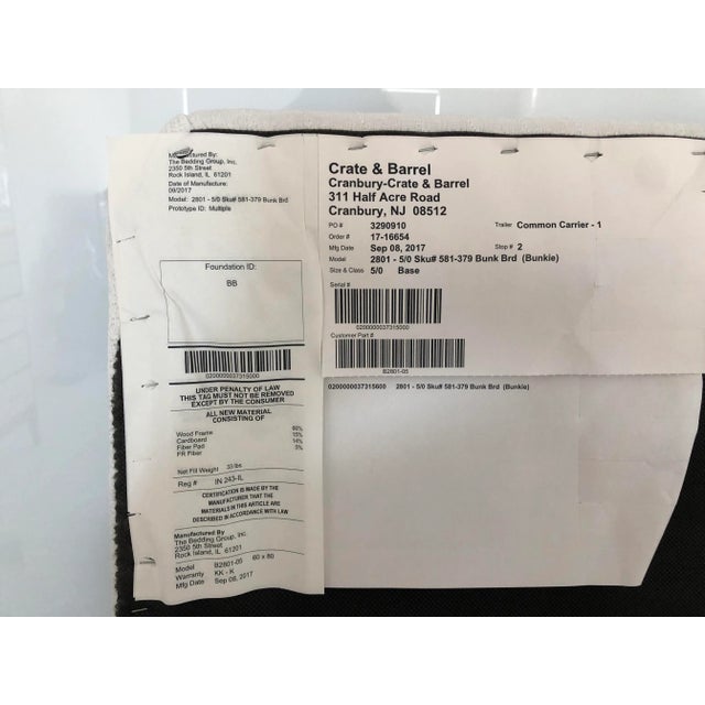 Crate and Barrel Upholstered Queen Size Platform Bed For Sale In Miami - Image 6 of 8