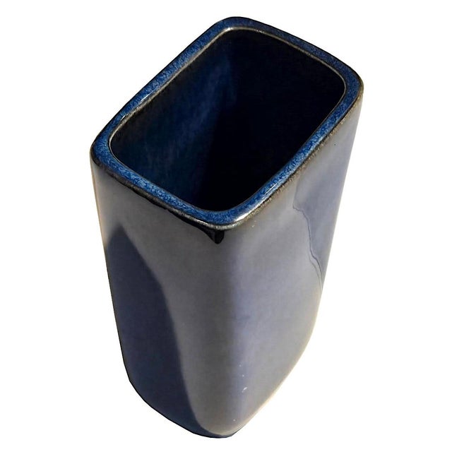 1960s Gustavsberg Sweden Argenta Lagun Vase With Silver Crown Inlay Designed by Sven Jonson For Sale In Miami - Image 6 of 11