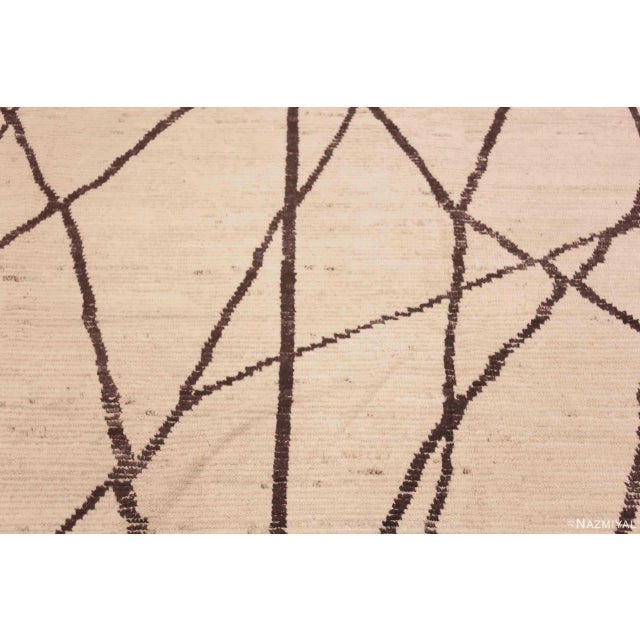 Contemporary Nazmiyal Collection Contemporary Ivory Color Geometric Design Area Area Rug For Sale - Image 3 of 6