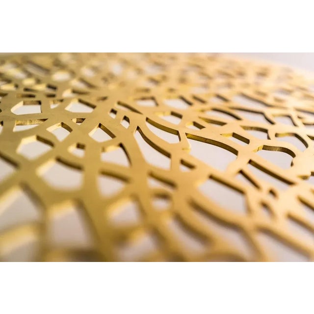 Oddysey suspension lamp by memoir essence dimensions: d 65 x w 65 x h 180 cm. Materials: brushed brass and white marble....