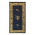 1920s Navy Blue Open Field Medallion Antique Chinese Peking Knotted Small Rug For Sale