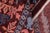 Burgundy Boho Chic Ziegler Red/Blue Wool Runner Rug- 9'11'' X 10'3'' For Sale - Image 8 of 10