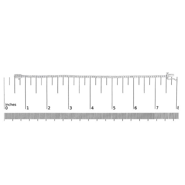 Early 21st Century 14K White Gold 3.0 Cttw Classic Lab-Grown Diamond Tennis Bracelet (F-G Color, VS2-SI1 Clarity) - 7" Inches For Sale - Image 5 of 5