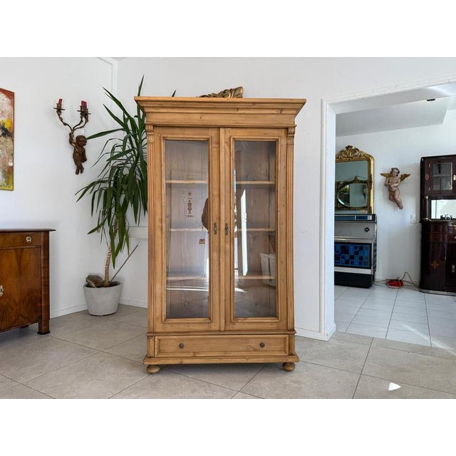 Rustic Farmhouse Display Cabinet For Sale - Image 9 of 18