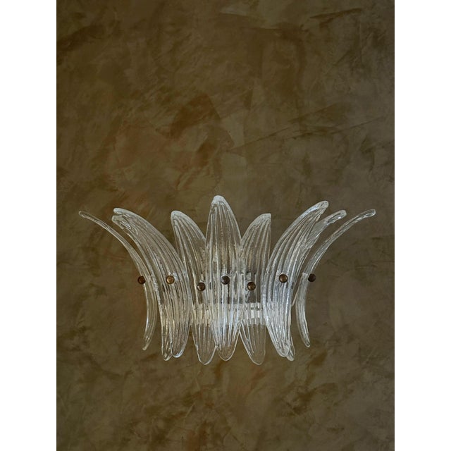 Vintage Wall Lamps in Clear Glass, Set of 2 For Sale - Image 17 of 18