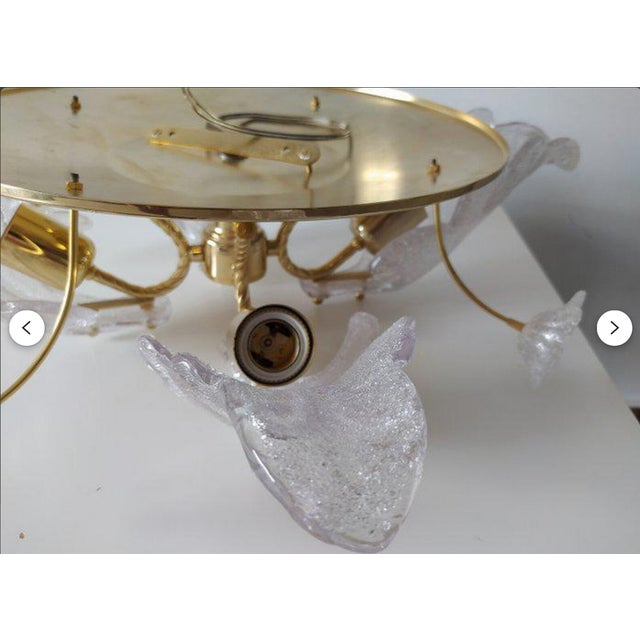 Mid-Century Modern Murano Glass Ceiling Light by Barovier & Toso For Sale - Image 3 of 12