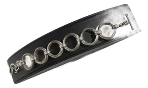 Sterling Silver Toggle Bracelet 9" Long