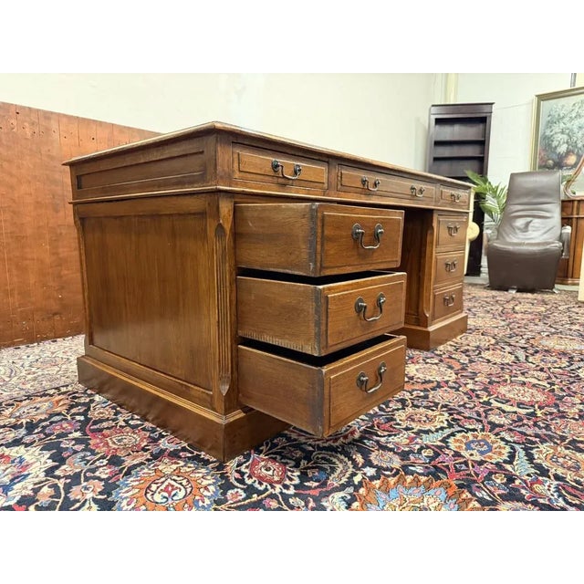 English Desk in Oak For Sale - Image 13 of 18