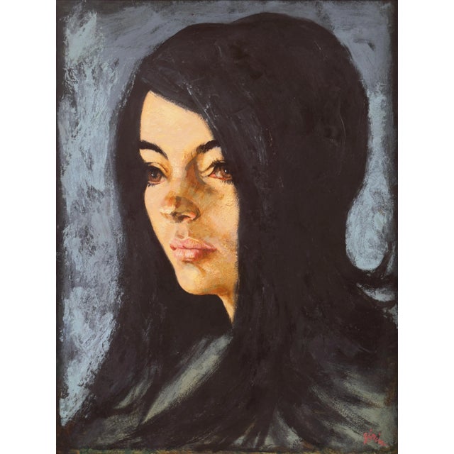 Signed lower right, 'Zipin' for Martin Zipin (American, 1920-1991) and painted circa 1960. Displayed in the original,...