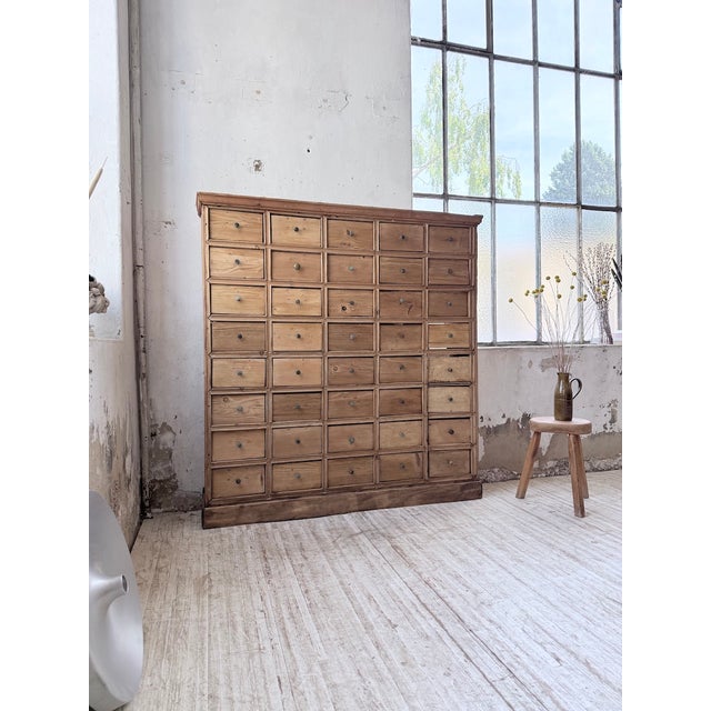 Pine Workshop Cabinet with Drawers, 1950s For Sale - Image 6 of 18