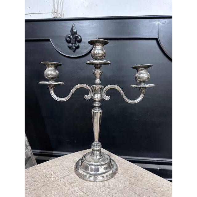 Antique Silver Plate Candelabra.