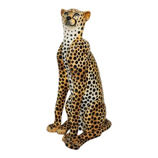 Carlos Alberto (Mexican, 1983-) Paper Mache Cheetah Sculpture For Sale