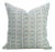 Hand Block Printed Thick Linen Designer Pillow Cover 14x36 Inch- Blue Garud For Sale