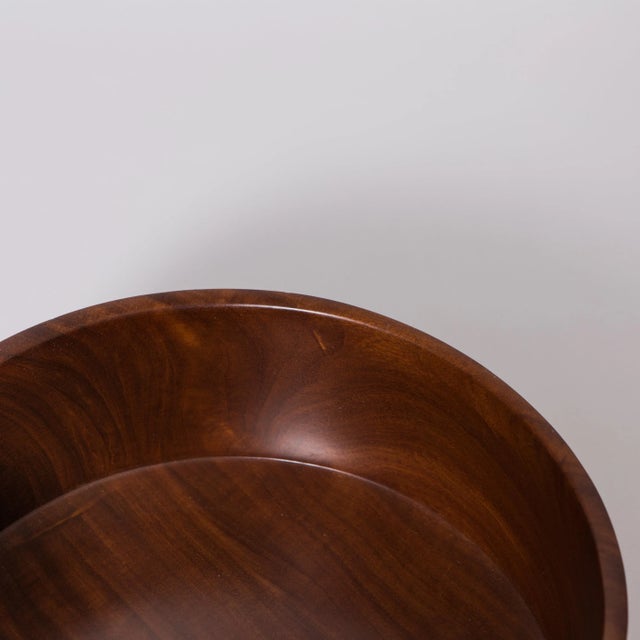 Gabriela Valenzuela-Hirsch Hand Carved Corteza Lingnum Vitae Cylindrical Bowl For Sale - Image 4 of 6