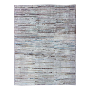 Moroccan Tribal Rug in Ivory and Soft Blue by Keivan Woven Arts 8'8 X 11'7