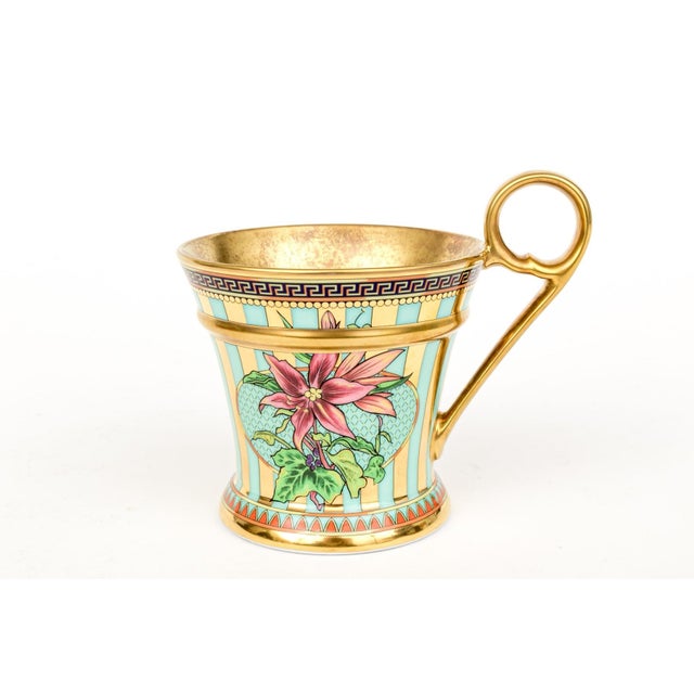 Versace 1990s Versace for Rosenthal “Floral Elegy” Porcelain Dessert Set – 3 Pieces, Boxed For Sale - Image 4 of 7