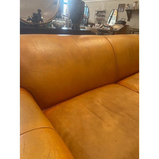 Ralph Lauren Style Leather Sofa For Sale - Image 13 of 15