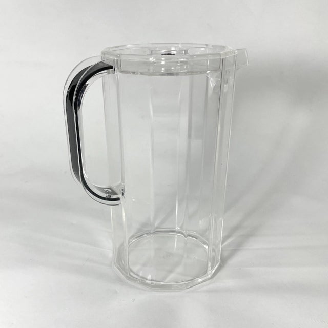 Post Modern Italian Guzzini Lucite Pitcher For Sale - Image 4 of 8