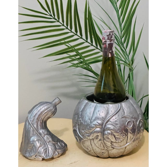 Arthur Court Squash Ice Bucket Vintage Wine Cooler For Sale In Miami - Image 6 of 9