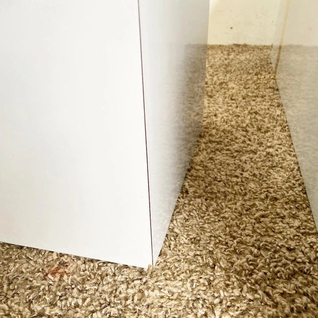 Gold Postmodern Gray Lacquer Laminate and Gold Rectangular Pedestals - a Pair For Sale - Image 8 of 10